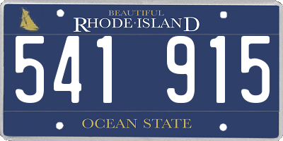 RI license plate 541915
