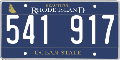 RI license plate 541917