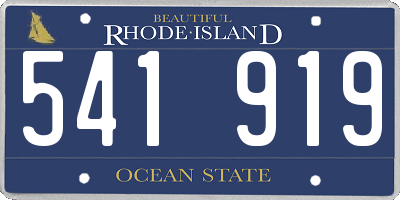 RI license plate 541919