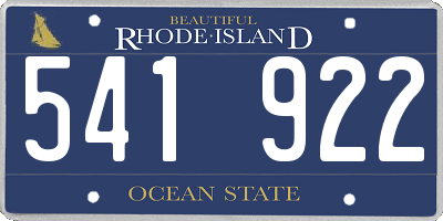 RI license plate 541922