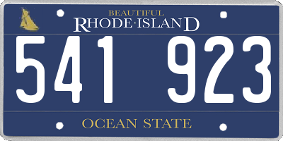 RI license plate 541923
