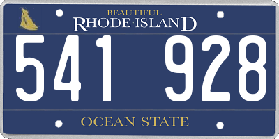 RI license plate 541928