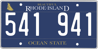 RI license plate 541941