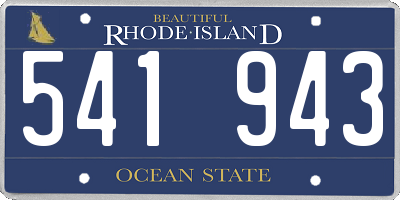 RI license plate 541943