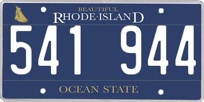 RI license plate 541944