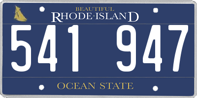 RI license plate 541947
