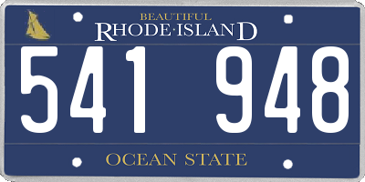 RI license plate 541948