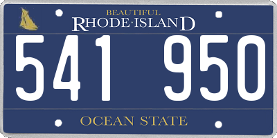 RI license plate 541950