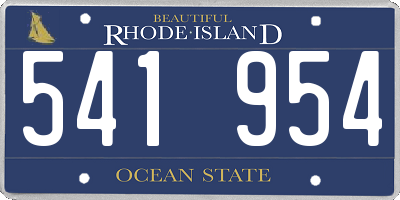 RI license plate 541954