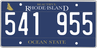 RI license plate 541955