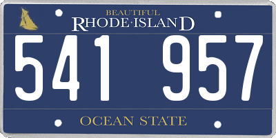 RI license plate 541957