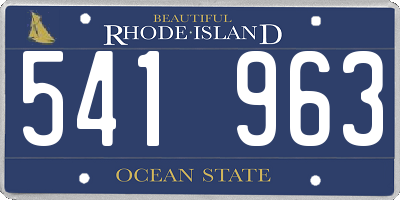 RI license plate 541963