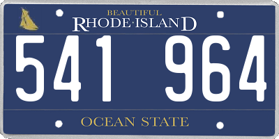 RI license plate 541964