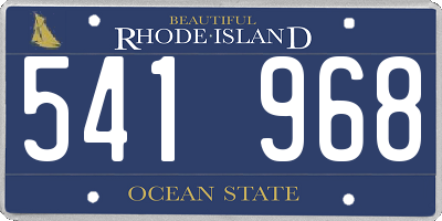 RI license plate 541968