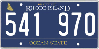RI license plate 541970