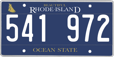 RI license plate 541972