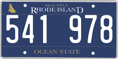 RI license plate 541978