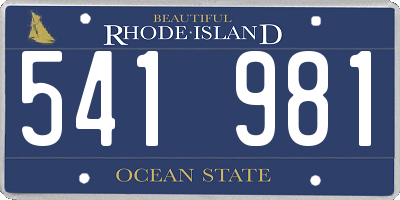 RI license plate 541981