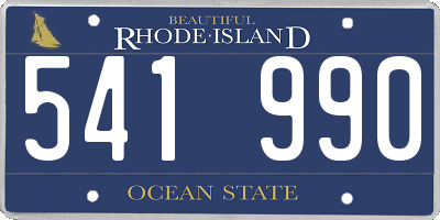 RI license plate 541990