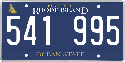 RI license plate 541995