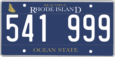 RI license plate 541999