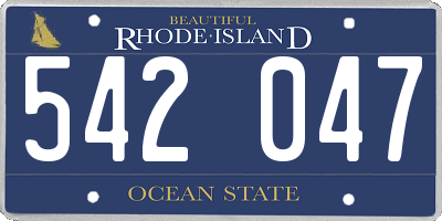 RI license plate 542047