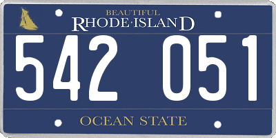 RI license plate 542051