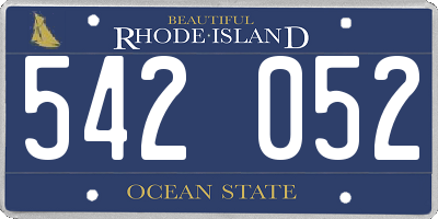 RI license plate 542052