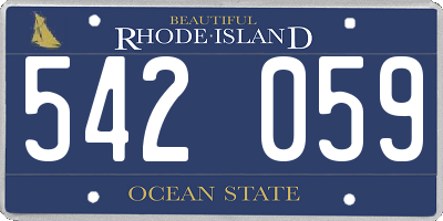 RI license plate 542059