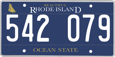 RI license plate 542079