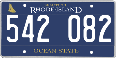 RI license plate 542082