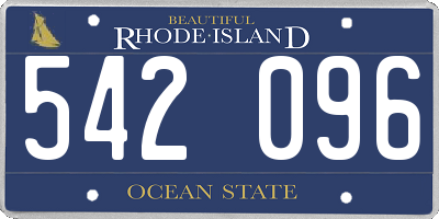 RI license plate 542096