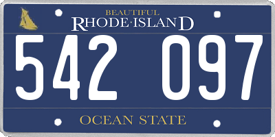 RI license plate 542097