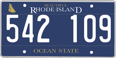 RI license plate 542109