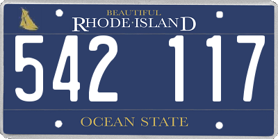 RI license plate 542117
