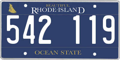 RI license plate 542119
