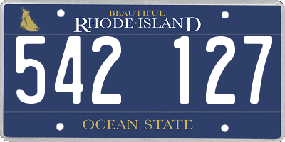 RI license plate 542127