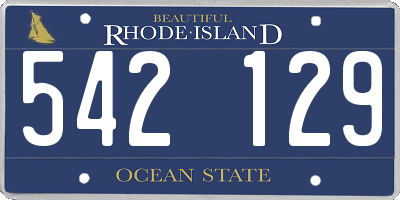 RI license plate 542129