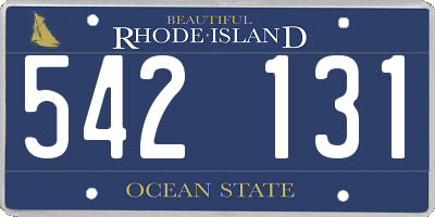 RI license plate 542131