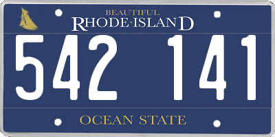 RI license plate 542141