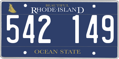 RI license plate 542149