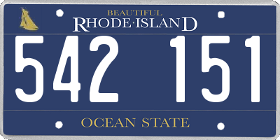RI license plate 542151