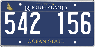 RI license plate 542156