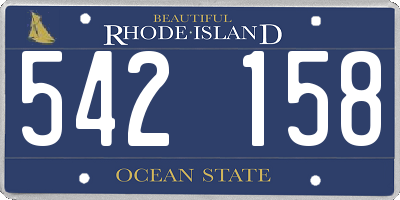 RI license plate 542158