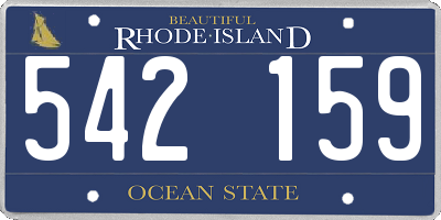 RI license plate 542159