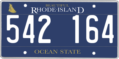 RI license plate 542164