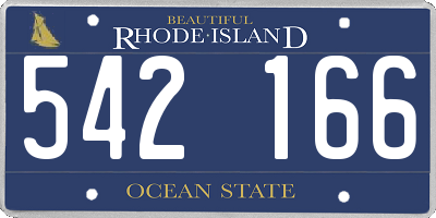 RI license plate 542166