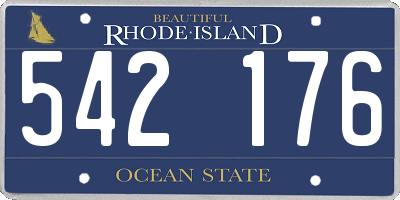 RI license plate 542176