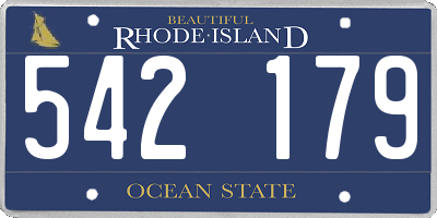 RI license plate 542179