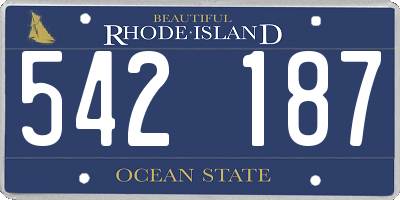 RI license plate 542187